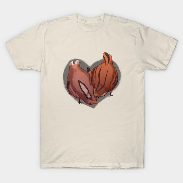 Love Birds T-Shirt by Scriptkittie